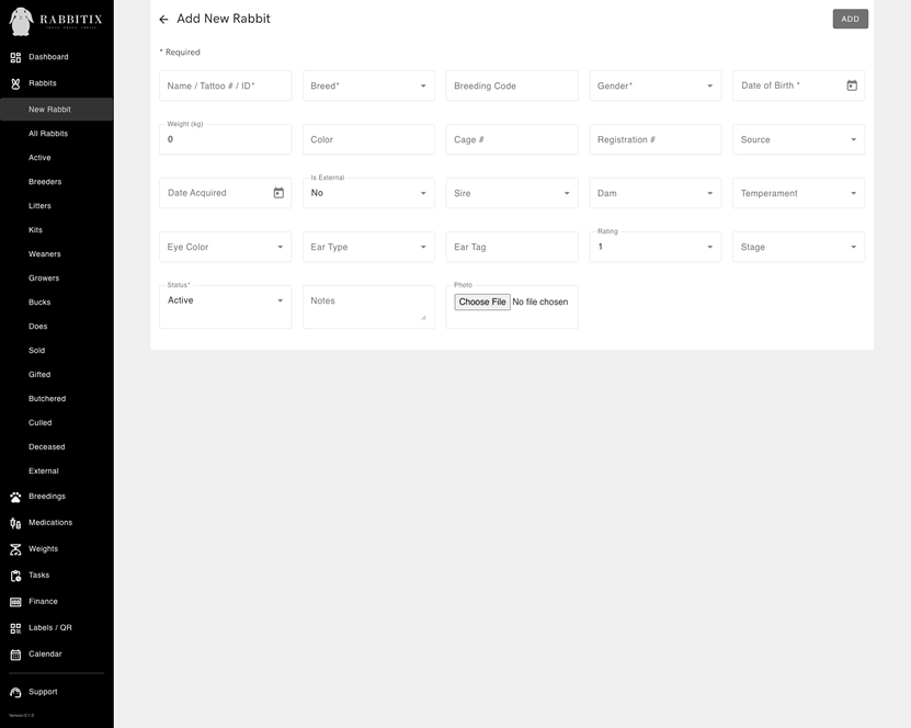 Add rabbit form screenshot