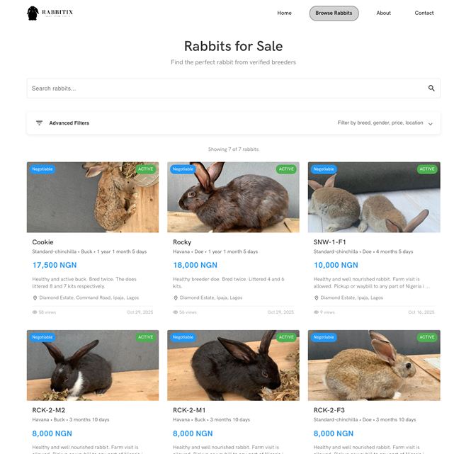 Rabbit marketplace screenshot